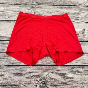 NWOT MeUndies Vibrant Red Women's Boy Shorts; Micomodal; Size Large
